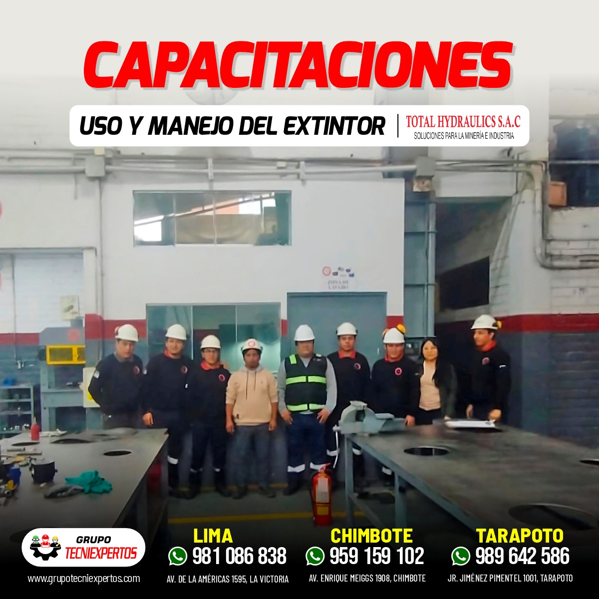 ¡Domina el fuego! Capacitación en el uso de extintores para Total Hydraulics S.A.C.